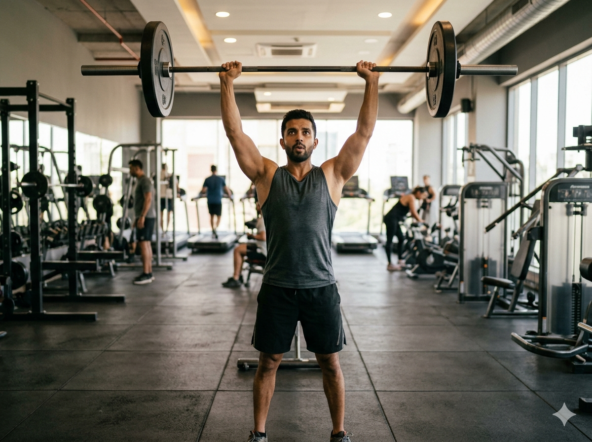 Barbell Overhead Press demo thumbnail